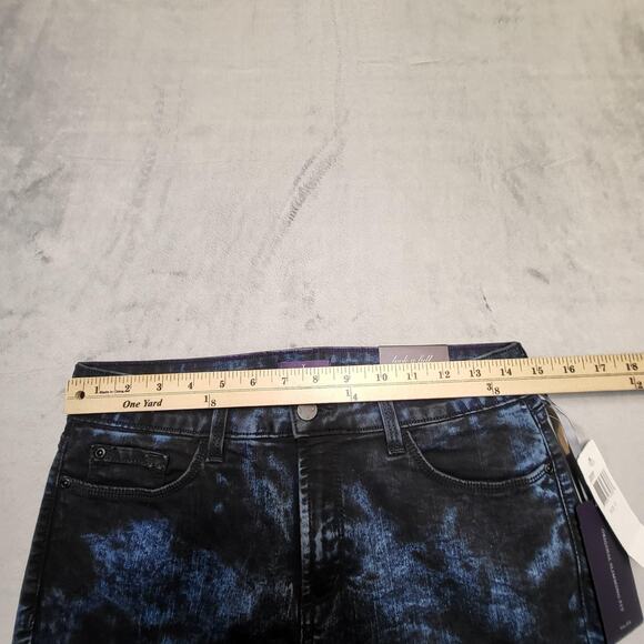 NYDJ Legging Jeans Womens 6 Blue Black Blue Acid Wash Stretch Skinny Made in USA - Picture 9 of 11